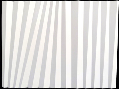 Agostino Bonalumi, Bianco, 1989, lamiera smaltata, 60 x 80 cm