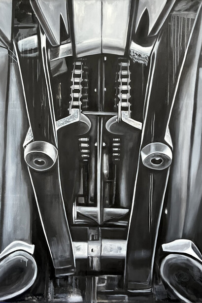 Marika Thunder,
Karla (detail), 2023.
Oil on canvas,
60 x 50 in,
152.4 x 127 cm. Courtesy of the artist and Micki Meng Gallery