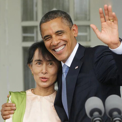 Aung San Suu Kyi with Barack Obama