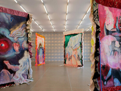Klodin Erb, Vorhang fällt hund bellt, ausstellungsansicht. Mit freundlicher genehmigung des Aargauer Kunsthauses