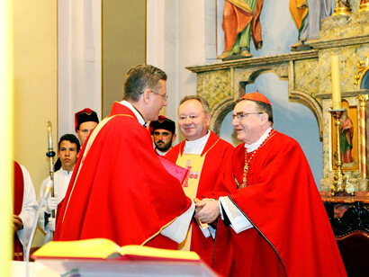 At the end of the Holy Mass
