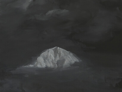 Luca Conca, Nel nero, 2015, olio su tela, 50 x 50 cm