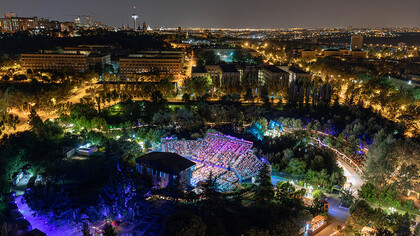 Auditorio de Noches del Botánico en la Universidad Complutense de Madrid. Foto: Noches del Botánico
