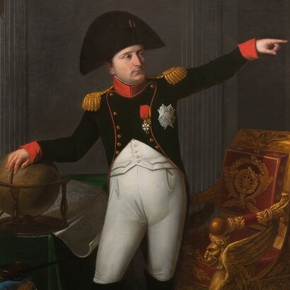 Charles Lock Eastlake, Napoleone Bonaparte a bordo della “Bellerophon” nel porto di Plymouth, 1815, dettaglio. National Maritime Museum, Greenwich, London, England