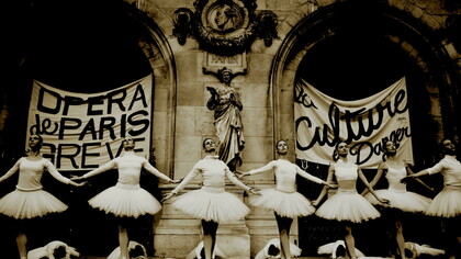 Hasta las bailarinas de la Ópera de París fueron a la huelga... interpretando, eso sí, «El lago de los cisnes»