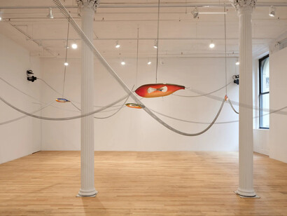 Aki Sasamoto, Sounding lines, exhibition view. Courtesy of Bortolami Gallery