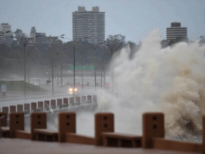 Viento pampero en Montevideo, Uruguay