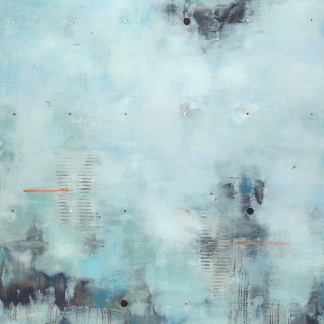 Raphaëlle Goethals, Untitled, 2014, Encaustic on panel, 52 x 46 inches
