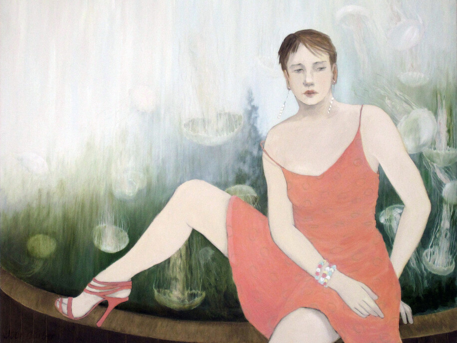 Joan Barber,Captive Sea, 2010, Oil on Canvas, 40 x 50 inches