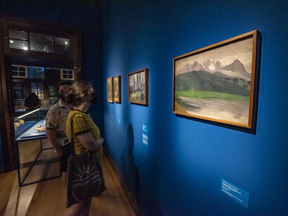 Lange de Morretes, entre-paisagens, vista da exposição. Cortesia do Museu Paranaense