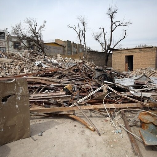 Attacco a un complesso culturale e educativo nella cittadina di Hamedan, Iran, marzo 2026. Foto di Abdolrahman Rafati per Avash Media