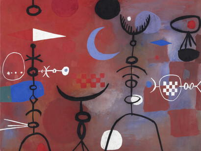 Manolo Millares, Pictografía (detalle), 1954. Cortesía del Museo Carmen Thyssen