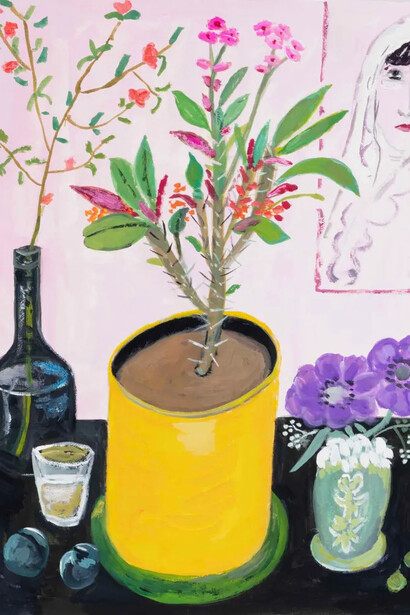 Maira Kalman, Chardin's plums, 2023. Courtesy of Mary Ryan Gallery 