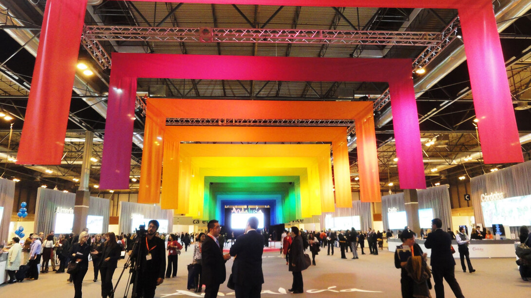 Fitur 2015. La galería central de la muestra en la Institución Ferial de Madrid, IFEMA.