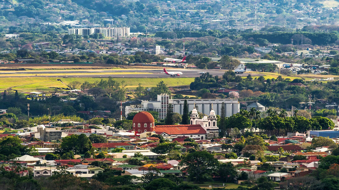 Vista aérea de Alajuela, Costa Rica, ciudad en la que vivió Gregorio José Ramírez y Castro