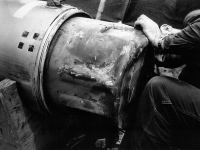 Restos de los aviones caídos en Palomares, Almería