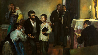 "La familia del anarquista el día de la ejecución", Fernando Álvarez de Sotomayor y Zaragoza (1899)