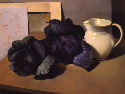 Francesco Trombadori, Natura morta con cavoli rossi, boccale e tela (1937) 
Roma, Galleria d’Arte Moderna © Roma Capitale
