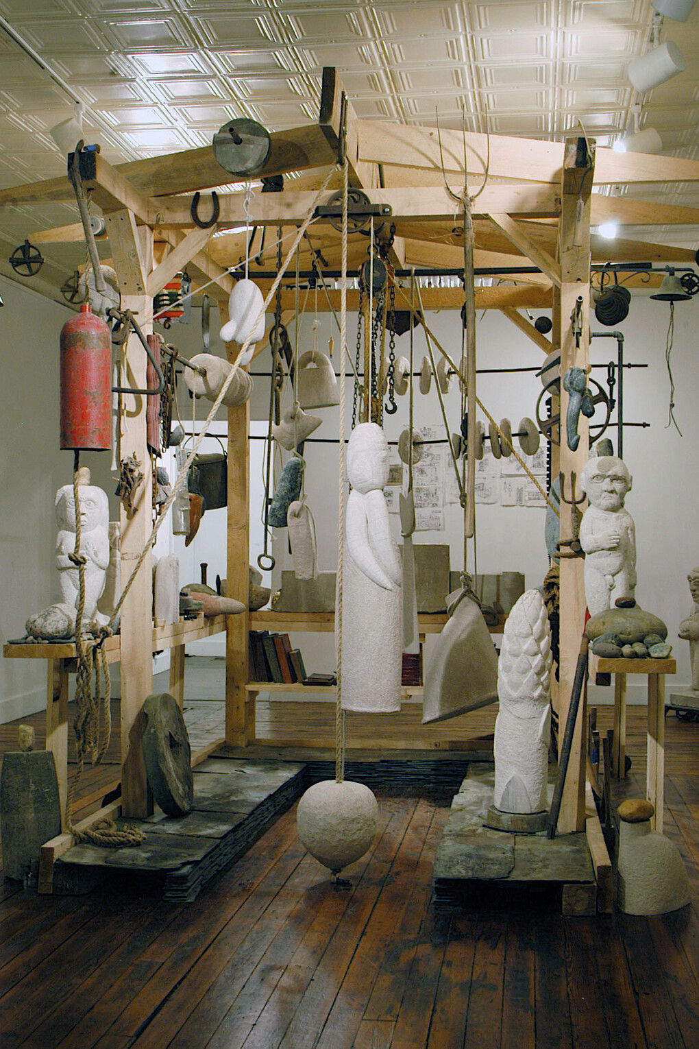 Tim de Christopher, The Fruit of Our Labors (detail), ongoing. Mixed media, dimensions variable. Courtesy of the artist. Installation at Oxbow Gallery, Northampton, MA, 2010.