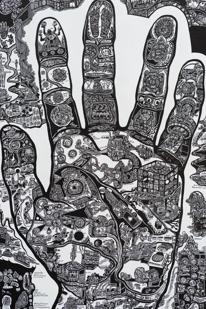 Atthaphon Suetrongprasert, The human hand no.1 (detail), 2026. Courtesy of Number 1 Gallery