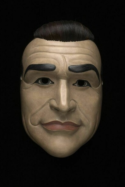 Simon Starling, Kichiji - A Gold Merchant/James Bond from Project for a Masquerade (Hiroshima), 2010-2011. Rennie Collection, Vancouver. Mask maker: Yasuo Miichi, Osaka. Photo: Ruth Clark.