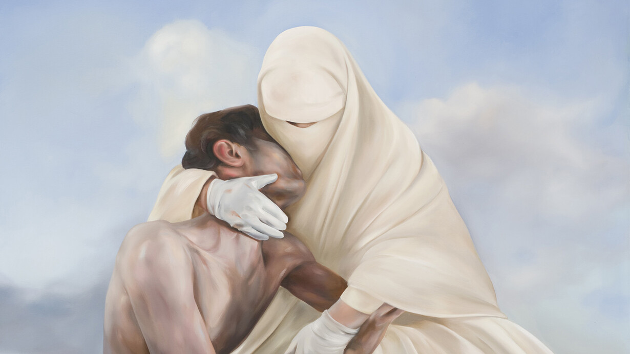 The caress, 2015, Huile sur toile/oil on canvas, 180 x 160 cm