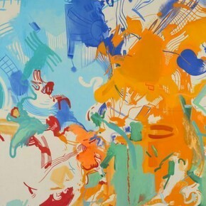 Sue Williams, The Serpent, 2013, Oil and acrylic on canvas, 54 x 64 inches (137.2 x 162.6 cm), Signed, title and date on verso. Courtesy 303 Gallery, New York