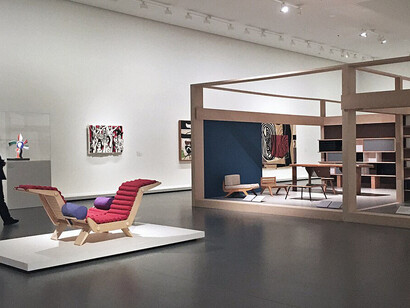 The "Charlotte Perriand: Inventing a New World" exhibition took place at the Fondation Louis Vuitton in Paris, France