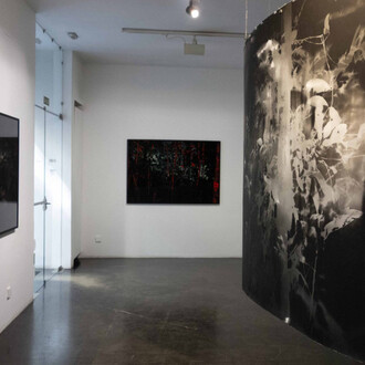 Roberto Huarcaya, Seeing by contact, exhibition view. Courtesy of Ponce + Robles Gallery