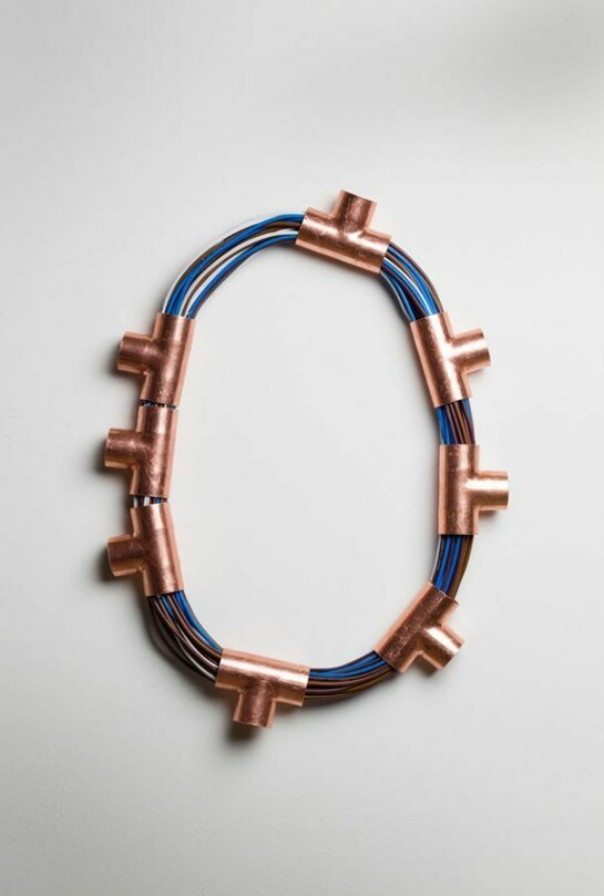 Magdalena Drwiega, Copper And Cables, 2013, Mixed media, 36 x 32cm, Copyright the Artist, Photograph courtesy of Belmacz