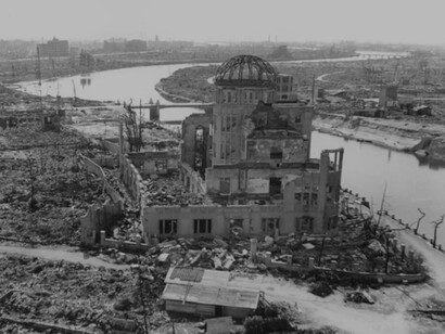 La ciudad de Hiroshima tras los bombardeos atómicos, 1945