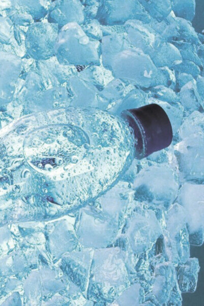 Freezing water bottles keeps drinking water cold