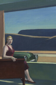 Edward Hopper (American, 1882–1967), Western Motel, 1957, oil on canvas, 30-5/8 × 50-1/2 in. Yale University Art Gallery, Bequest of Stephen C. Clarke, B.A., 1903, 1961.18.32 © 2020 Heirs of Josephine N. Hopper / Artists Rights Society (ARS), NY
