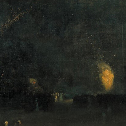 James Abbott McNeill Whistler, Nocturne: Black and Gold, 1875, detail