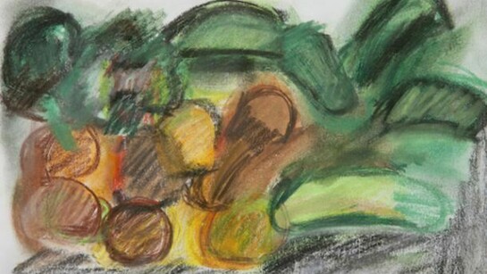 Rachel Heller, Still Life 2010 Pastel on paper 10 x 7 inches