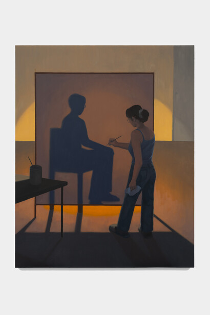 Yuri Yuan, The Phantom of Memories, 2023. Oil on linen, 60 x 48 in. (152.4 x 121.92cm). Image courtesy of the artist and Make Room, Los Angeles. Photo: Nice Day Photo, Daniel Greer 