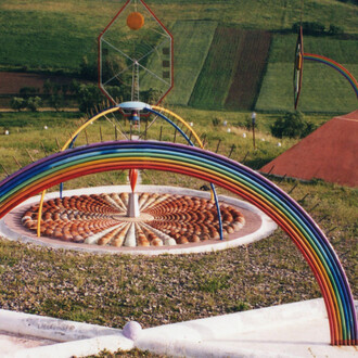 Alexandru Chira
'De-signs towards the sky for the rain and the rainbow', 1994-2004 Monumental Ensemble located in Tauseni, Romania
Copyright ALCHIRA Foundation, Courtesy Delmes & Zander, Cologne