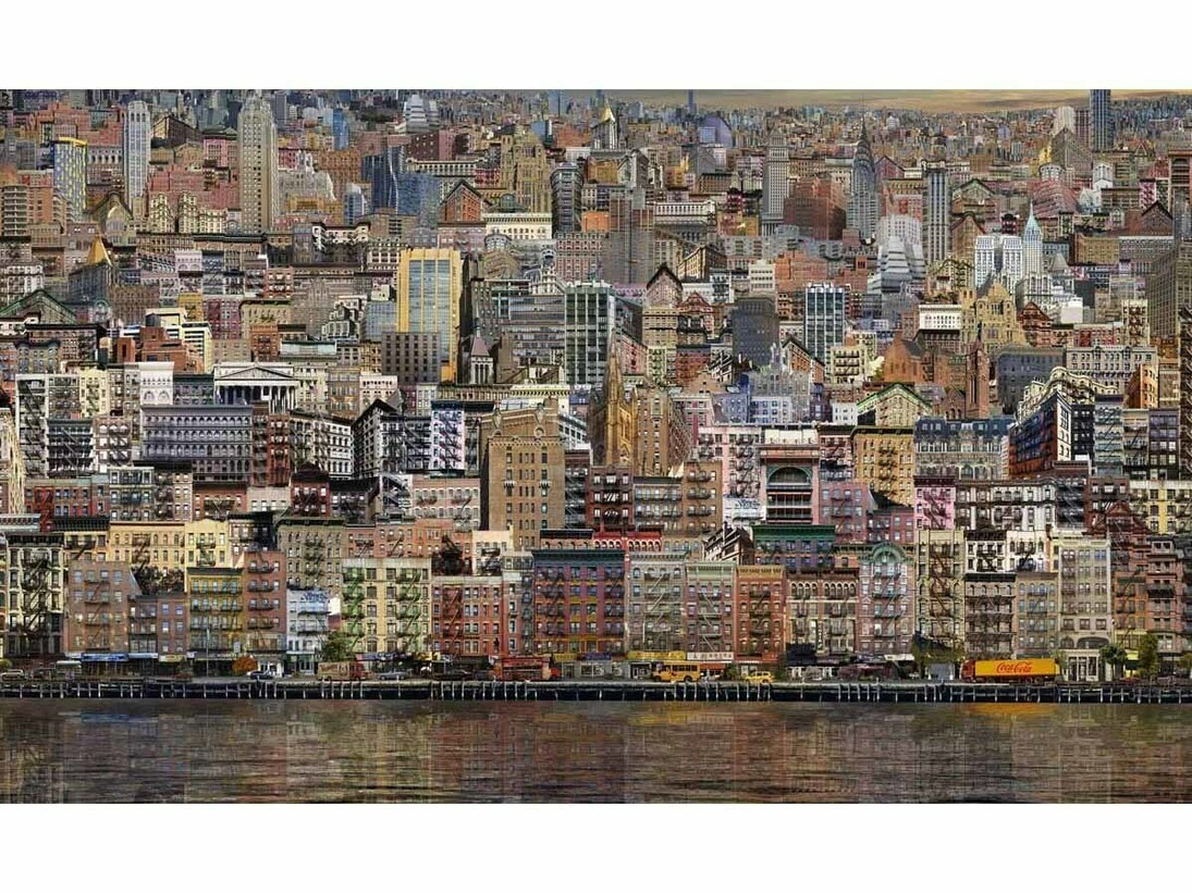 Jean-François Rauzier,  Lower East side Veduta, 2013, C-type print, 147 x 249 cm
