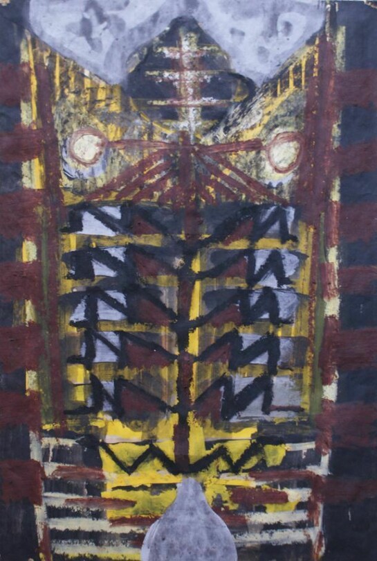 Bruno Ceccobelli, La Pianta Altera, Tecnica mista su carta, 38 x 60 cm