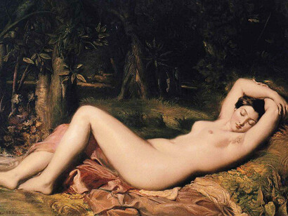 Theodore Chasseriau. Bagnante dormiente, 1850