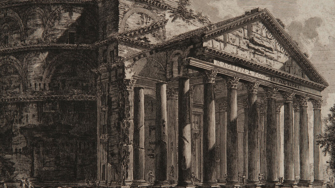 Giovan Battista Piranesi – Vista del Panteon. Il Campo Marzio dell'Antica Roma – 1762 – Fondazione Giorgio Cini, Venezia