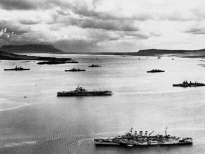 Warships crosing the sea