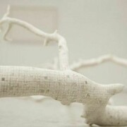 Axiom, 2012, detail matchsticks 6.5 x 41.5 x 17.5 in, 16 x 105 x 45 cm