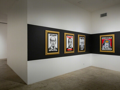 Robbie Conal's Cabinet of Horrors. Courtesy of Track 16