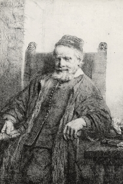 Rembrandt, Jan Lutma, 1656. Cortesía del Museum Het Rembrandthuis