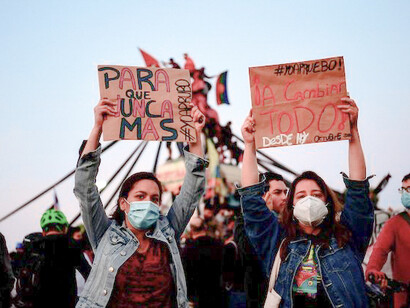 Demonstranten in Chile