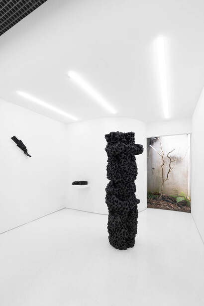 Satoru Hoshino and Masaomi Yasunaga, Sea of mud, wall of flame, exhibition view. Courtesy of Nonaka-Hill Gallery