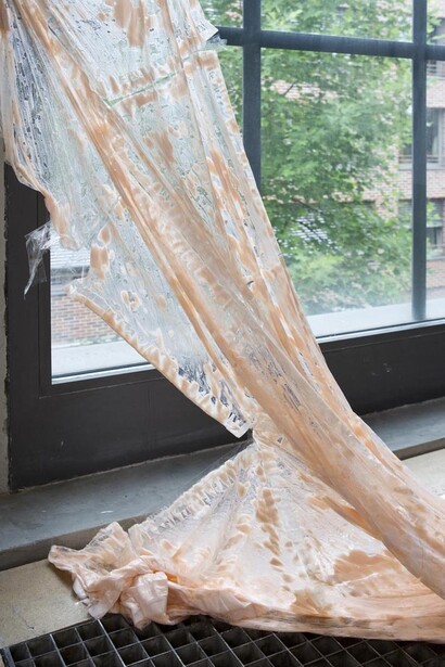 Karla Black. Forget About Faces (and detail), 2008
