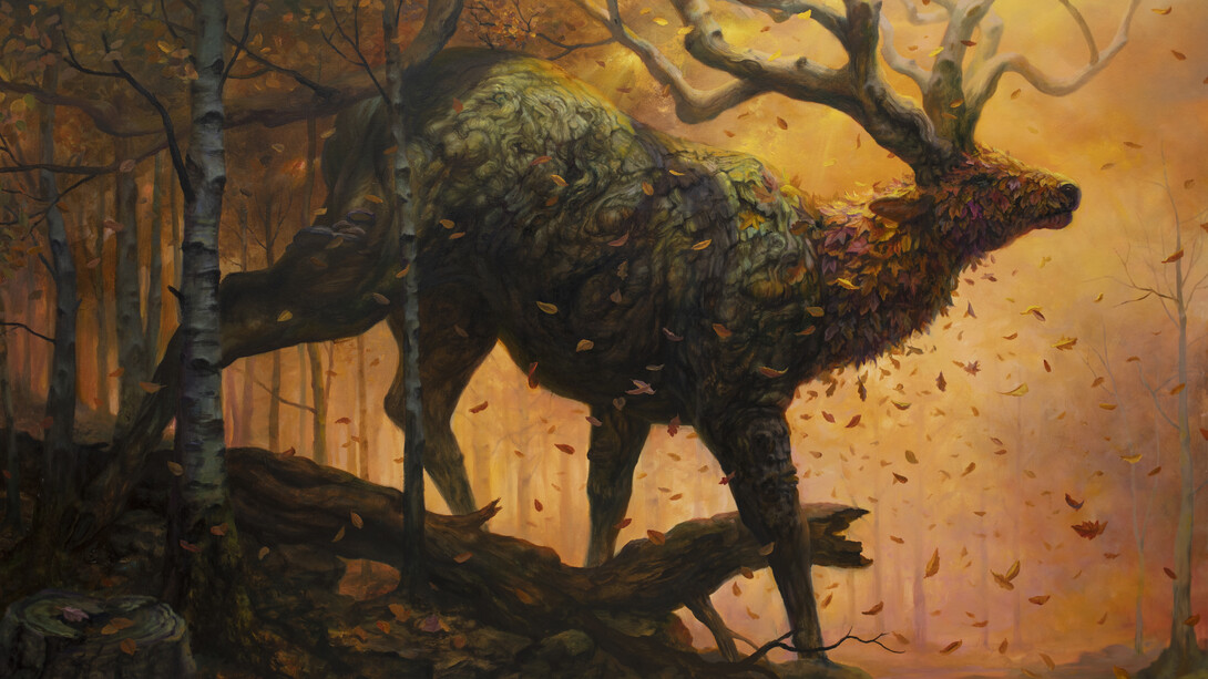 Martin Wittfooth, Aspect of autumn (detail). Courtesy of Corey Helford Gallery 
