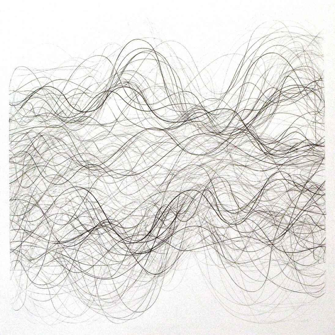 Margaret Neill, Approach, 2014, graphite on paper, 44 x 44 inches